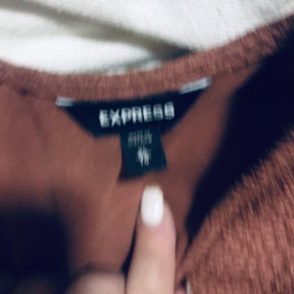 EXPRESS XL peplum top in rose blush pink. Zipper back - Picture 2 of 6